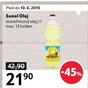 Slunečnicový olej Sunol