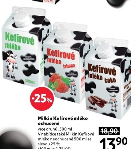 Kefírové mléko ochucené Milkin