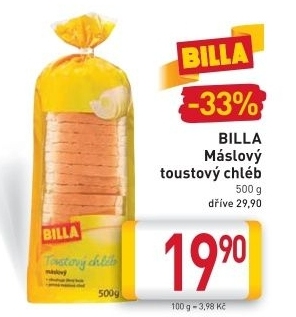 Toustový chléb Billa