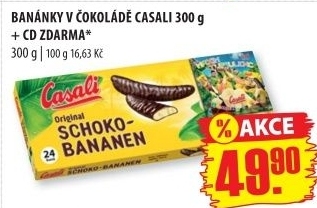 Tyčinky Banánky v čokoládě Casali Manner