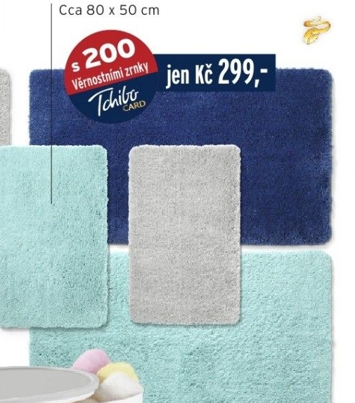 Předložka do koupelny, cca 80 x 50 cm, světle šedá