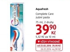 Pasta na zuby Complete Care Aquafresh