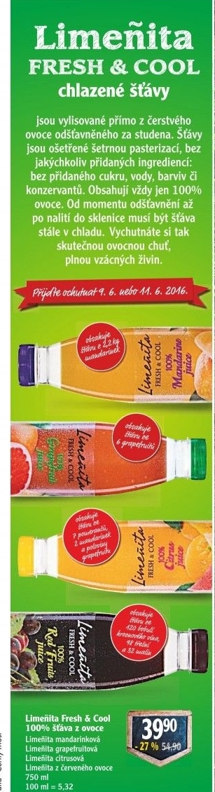 Šťáva 100% Fresh&