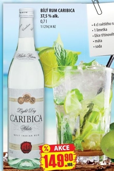 Rum bílý Caribica Rudolf Jelínek