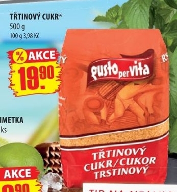 Třtinový cukr Gusto per vita