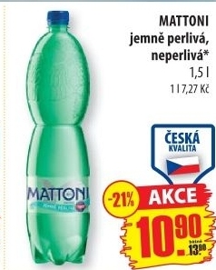 Přírodní voda Mattoni