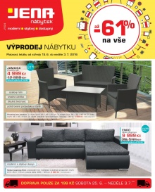 akční leták Jena nábytek 15.6.2016-3.7.2016