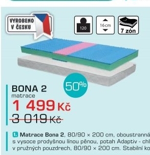 Bona 2 - matrace (200x90,výška 16cm)