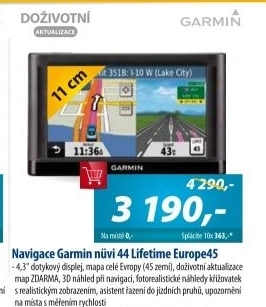 Navigace Garmin nüvi 44 Lifetime Europe45 - Euronics akcniletaky.com