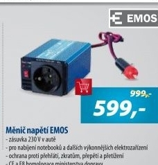Měnič napětí EMOS 12V/230V, 200W