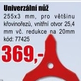 Nůž Oregon ke křovinořezu 255 x 3mm, 3 zuby, univerzální montáž