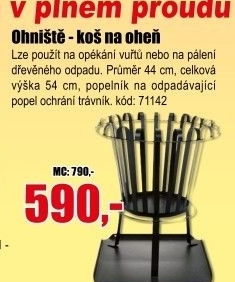 Ohniště otevřené přenosné - koš na ohen
