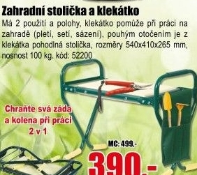 Stolička zahradní + klekátko 2v1