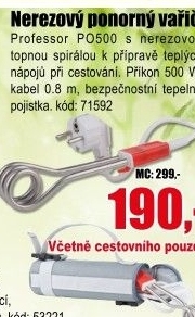 Ponorný vařič nerezový Professor PO500
