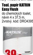 Toaletní papír KATRIN Easy Flush 2vrstvý, 4 role, 150 m