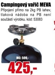 Plynový vařič Meva Solo 2153 jednohořákový