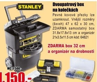 Box na nářadí Stanley 1-93-968 vč. boxu 1-92-064 a organizéru 1-92-064 ZDARMA