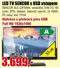 BTV LCD SENCOR SLE 22F55M4