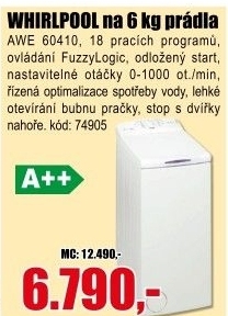 Pračka WHIRLPOOL AWE 60410