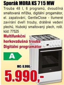 Sporák MORA KS 715 MW