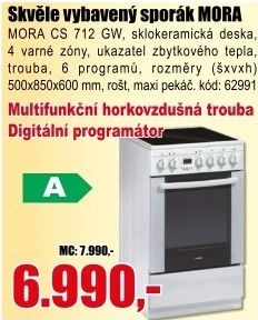 Sporák MORA CS 712 GW