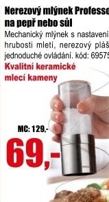 Mlýnek Professor PS729 na pepř/sůl manuální, nerez