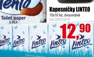 Kapesníčky LINTEO Classic 10x10 2vrstvé