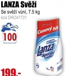 Prací prášek LANZA 100PD/7,5kg Svěží