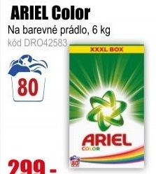 Prací prášek ARIEL Color 80 PD, 6 kg