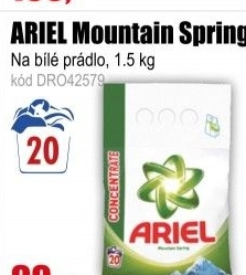 Prací prášek ARIEL Mountain Spring 20 PD, 1,5 kg