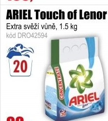 Prací prášek ARIEL Touch of Lenor 20 PD, 1,5 kg
