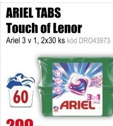 Ariel 3in1 Touch of Lenor gelové kapsle 60 kusů