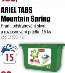 Ariel 3in1 Mountain Spring gelové kapsle 15 kusů