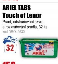 Ariel 3in1 Touch of Lenor gelové kapsle 32 kusů