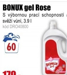 BONUX gel 3,9l/60PD Rose