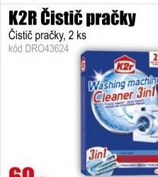 K2R Čistič pračky 2 ks