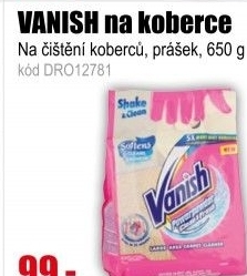 VANISH clean prášek na koberce 650g