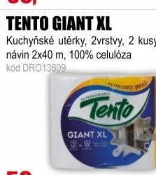 Utěrky kuch.TENTO GIANT XL 2role 2vrst.