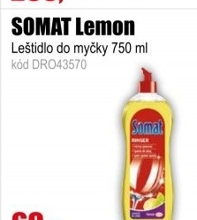 SOMAT oplachovací prostředek 750 ml Lemon&Lime