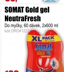 SOMAT Gold gel 60 dávek NeutraFresh 2x600 ml