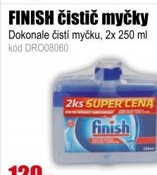 FINISH čistič myčky 2x250ml