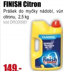 FINISH prášek 2,5kg Citron