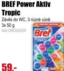 WC BREF Power Aktiv blok 3x50g tropic kuličky