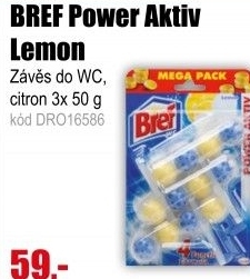WC BREF Power Aktiv blok 3x50g lemon kuličky