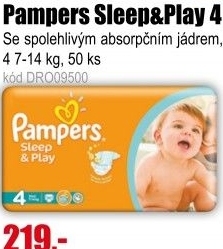 Plenky Pampers Sleep&Play 4 7-14 kg 50 ks