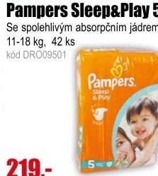 Plenky Pampers Sleep&Play 5 11-18 kg 42 ks