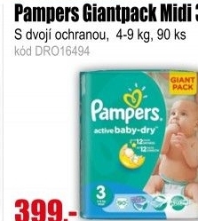 Plenky Pampers Giantpack Midi 3 90 ks 4-9 kg