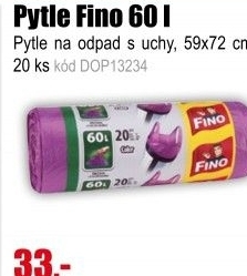 Pytle na odpad Fino 60l 20ks barevné fialové s uchy