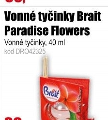Vonné tyčinky Brait 40 ml Paradise Flowers