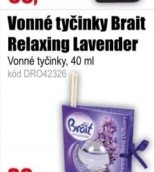 Vonné tyčinky Brait 40 ml Relaxing Lavender